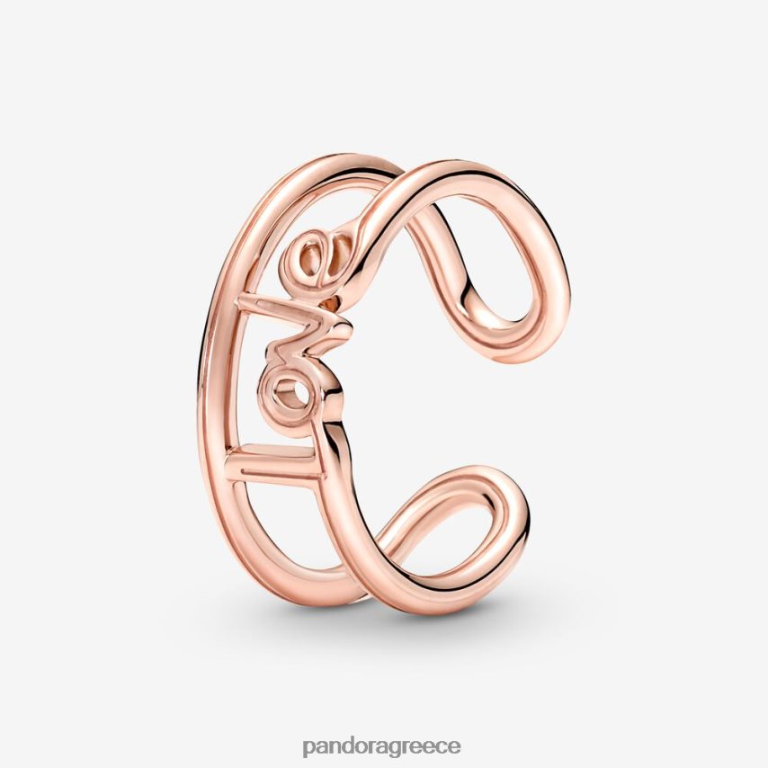 ροζ επιχρυσωμένο αξεσουάρ Pandora μου αρέσει το ανοιχτό δαχτυλίδι 4JZJZH680