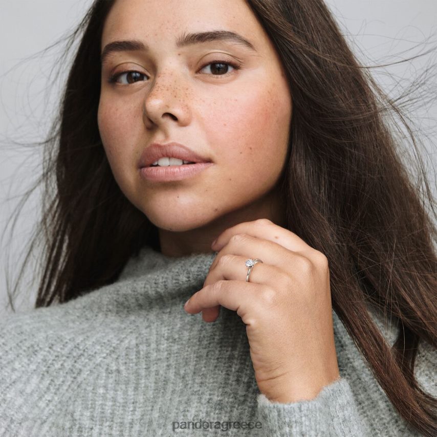 ασήμι στερλίνα αξεσουάρ Pandora καθαρή καρδιά πασιέντζα δαχτυλίδι 4JZJZH533