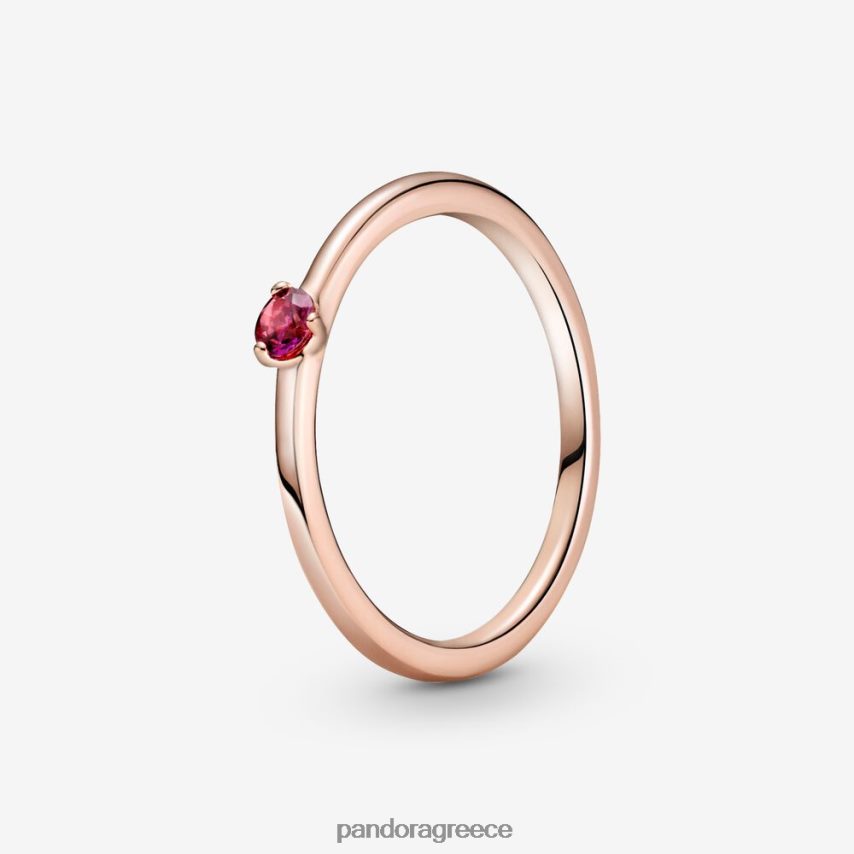 ροζ επιχρυσωμένο/κόκκινο αξεσουάρ Pandora δαχτυλίδι πασιέντζας 4JZJZH633