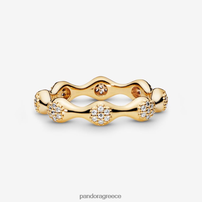 επίχρυσο αξεσουάρ Pandora δαχτυλίδι pavemodern lovepods - τελική πώληση 4JZJZH667