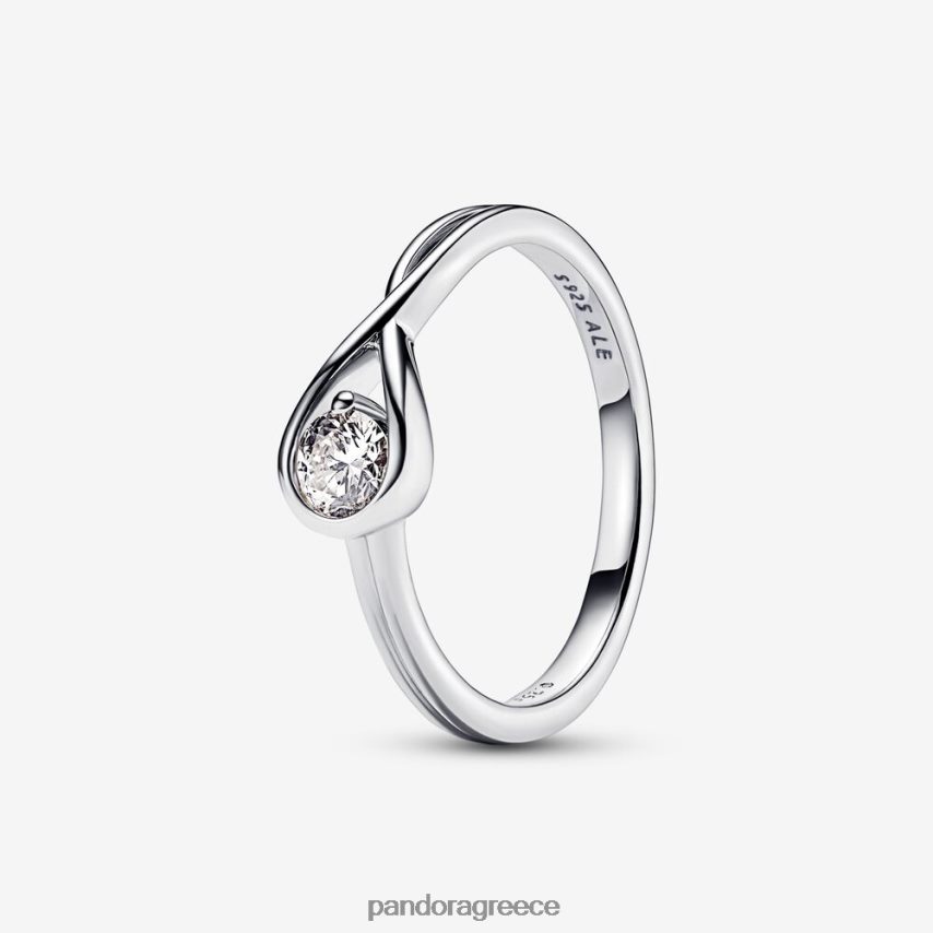 ασήμι στερλίνα αξεσουάρ Pandora Δαχτυλίδι με διαμάντι 0,25 ct tw, κατασκευασμένο από το εργαστήριο brilliance 4JZJZH507