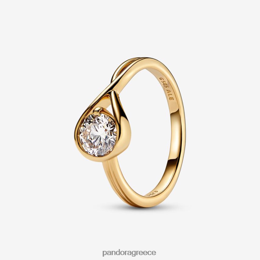 χρυσός αξεσουάρ Pandora Δαχτυλίδι με διαμάντι 0,75 ct tw, δημιούργημα εργαστηρίου brilliance 4JZJZH544