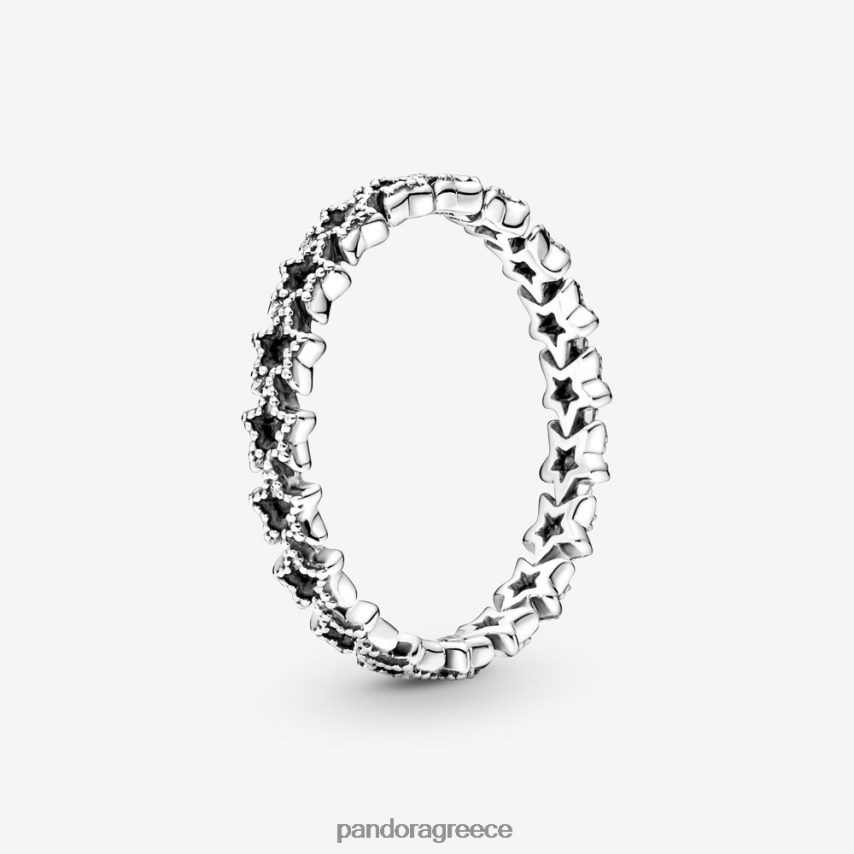 ασήμι στερλίνα αξεσουάρ Pandora μπάντα από ασύμμετρα αστέρια δαχτυλίδι 4JZJZH643