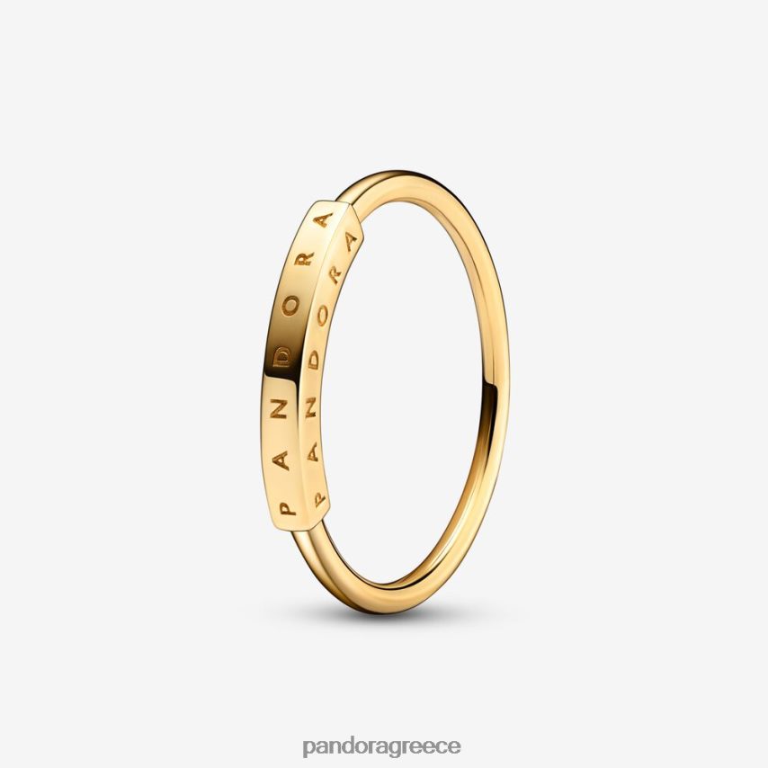 χρυσός αξεσουάρ Pandora υπογραφή i-d δαχτυλίδι 4JZJZH658
