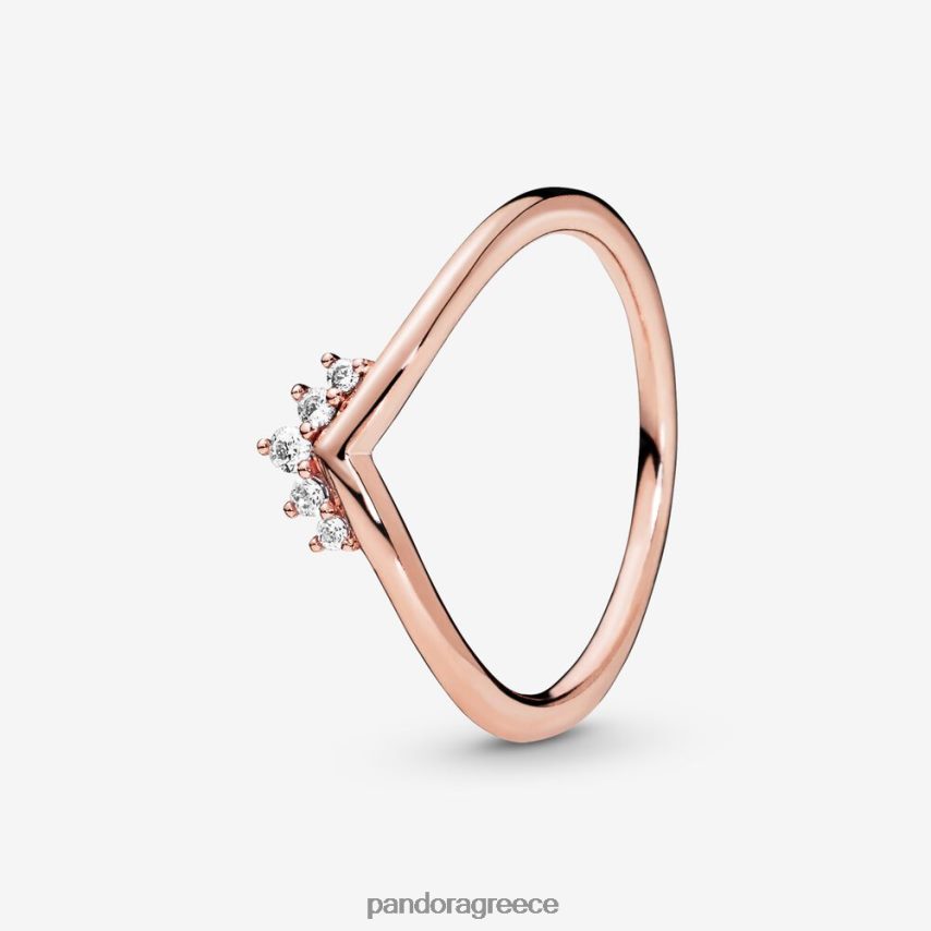 ροζ επιχρυσωμένο αξεσουάρ Pandora δαχτυλίδι με ψαλίδια τιάρα 4JZJZH591