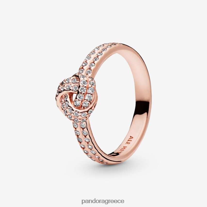 ροζ επιχρυσωμένο αξεσουάρ Pandora αστραφτερό δαχτυλίδι κόμπων 4JZJZH548