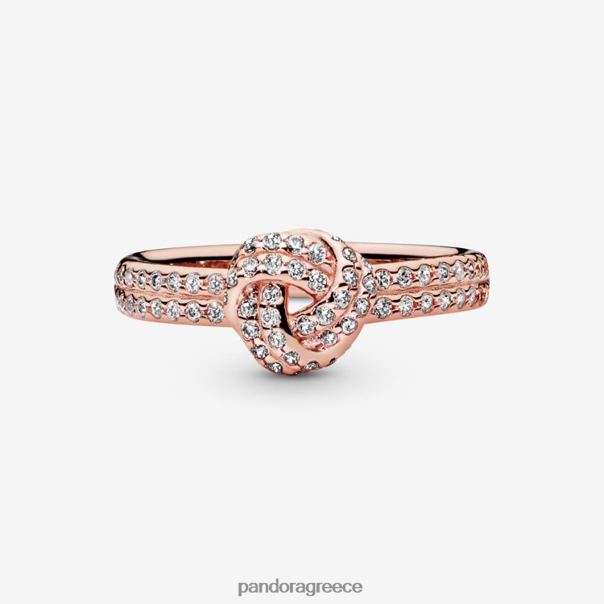 ροζ επιχρυσωμένο αξεσουάρ Pandora αστραφτερό δαχτυλίδι κόμπων 4JZJZH548