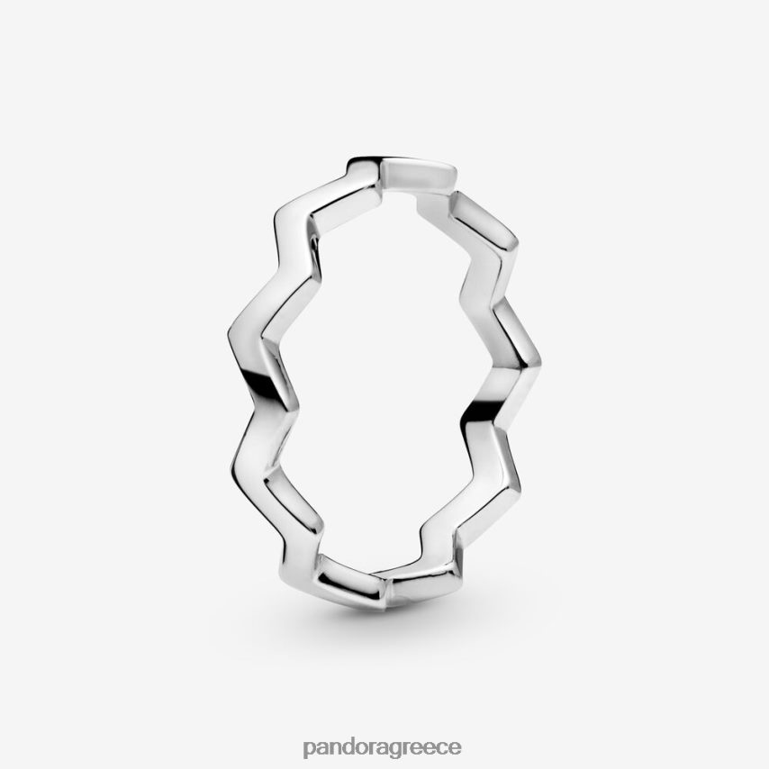 ασήμι στερλίνα αξεσουάρ Pandora γυαλισμένο ζιγκ-ζαγκ δαχτυλίδι 4JZJZH630