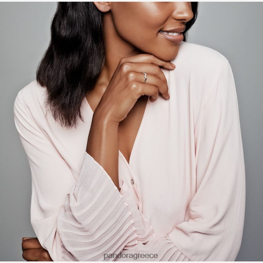 ασήμι στερλίνα αξεσουάρ Pandora γυαλισμένο ζιγκ-ζαγκ δαχτυλίδι 4JZJZH630