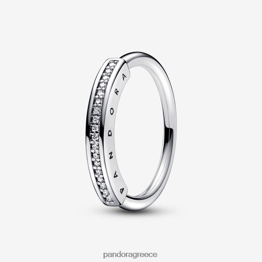 ασήμι στερλίνα αξεσουάρ Pandora υπογραφή i-d pave δαχτυλίδι 4JZJZH586