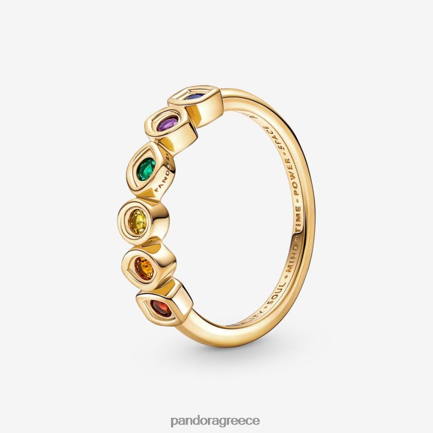 επίχρυσο αξεσουάρ Pandora marvel the Avengers infinity stones δαχτυλίδι 4JZJZH672