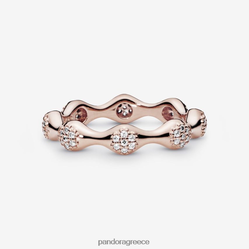 ροζ επιχρυσωμένο αξεσουάρ Pandora δαχτυλίδι pavemodern lovepods - τελική πώληση 4JZJZH665