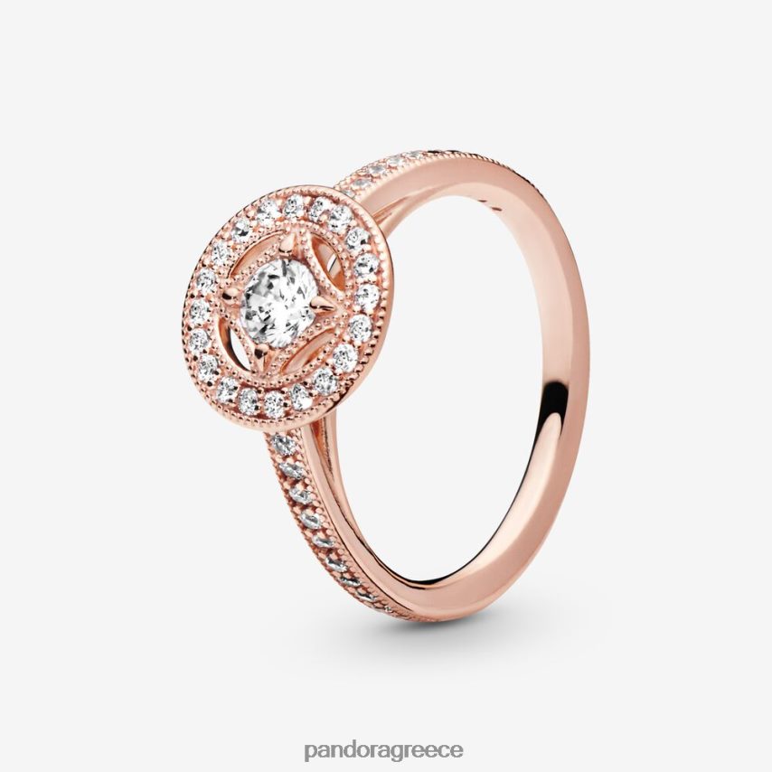 ροζ επιχρυσωμένο αξεσουάρ Pandora vintage κύκλο δαχτυλίδι 4JZJZH688
