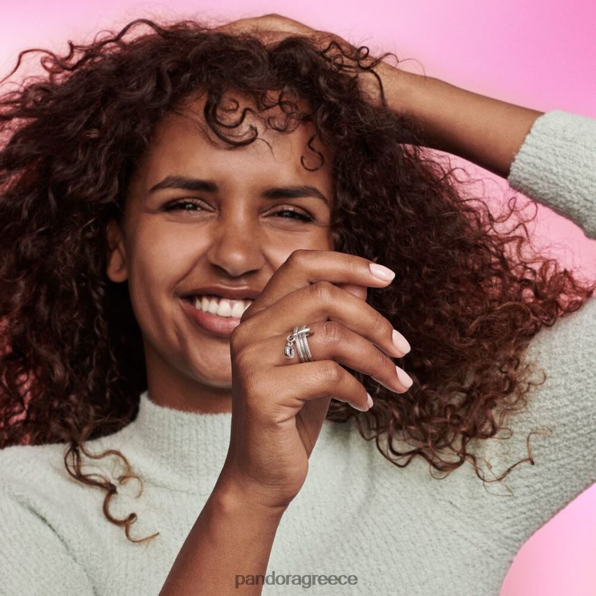 ασήμι στερλίνα αξεσουάρ Pandora στρώνω δαχτυλίδι 4JZJZH568