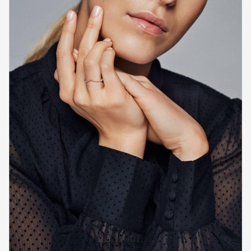 ροζ επιχρυσωμένο αξεσουάρ Pandora δαχτυλίδι με ψαλίδια με χάντρες 4JZJZH576