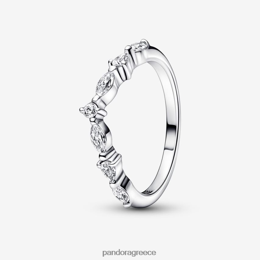 ασήμι στερλίνα αξεσουάρ Pandora διαχρονικό λαμπερό εναλλασσόμενο δαχτυλίδι ευχής 4JZJZH598