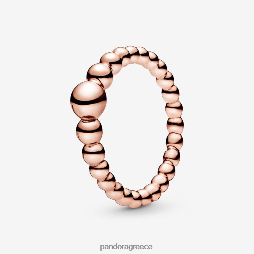 ροζ επιχρυσωμένο αξεσουάρ Pandora κορδόνι από χάντρες δαχτυλίδι 4JZJZH638