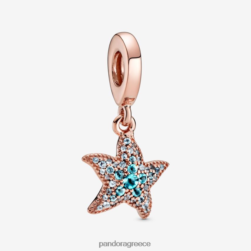 ροζ επιχρυσωμένο αξεσουάρ Pandora αφρώδης αστερίας κρέμονται γοητεία 4JZJZH146