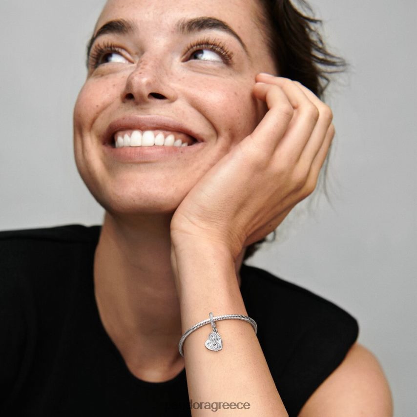 ασήμι στερλίνα αξεσουάρ Pandora για πάντα φίλοι γούρι κουνιέμαι καρδιά 4JZJZH190