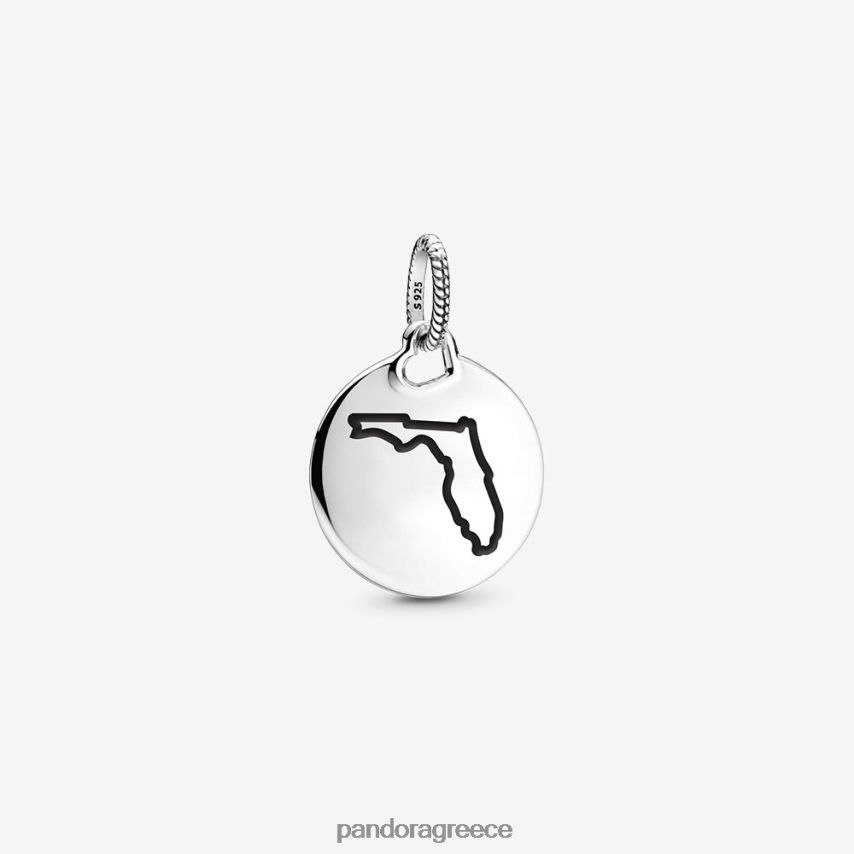 τυπικό χρώμα αξεσουάρ Pandora Στρογγυλό μενταγιόν Φλόριντα 4JZJZH191