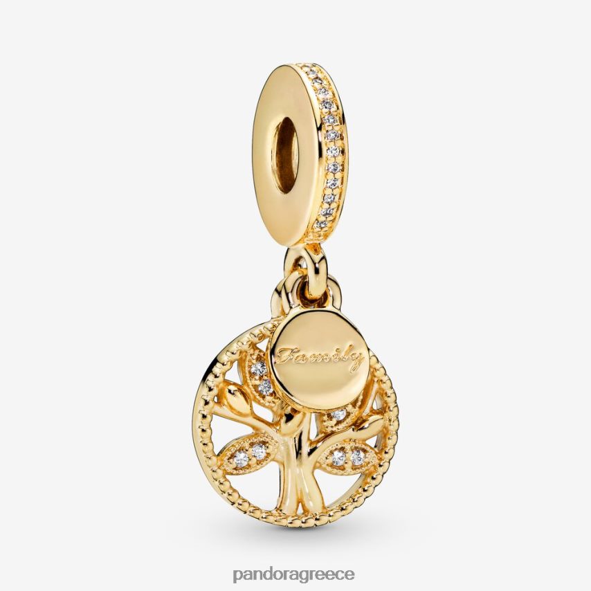 επίχρυσο αξεσουάρ Pandora αφρώδης γοητεία κρέμονται οικογενειακό δέντρο 4JZJZH244