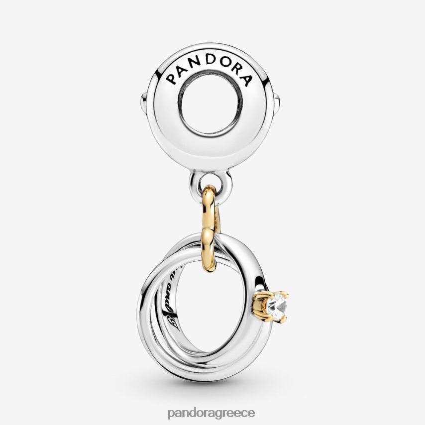 διχρωμία αξεσουάρ Pandora οι βέρες κρέμονται γούρι 4JZJZH290