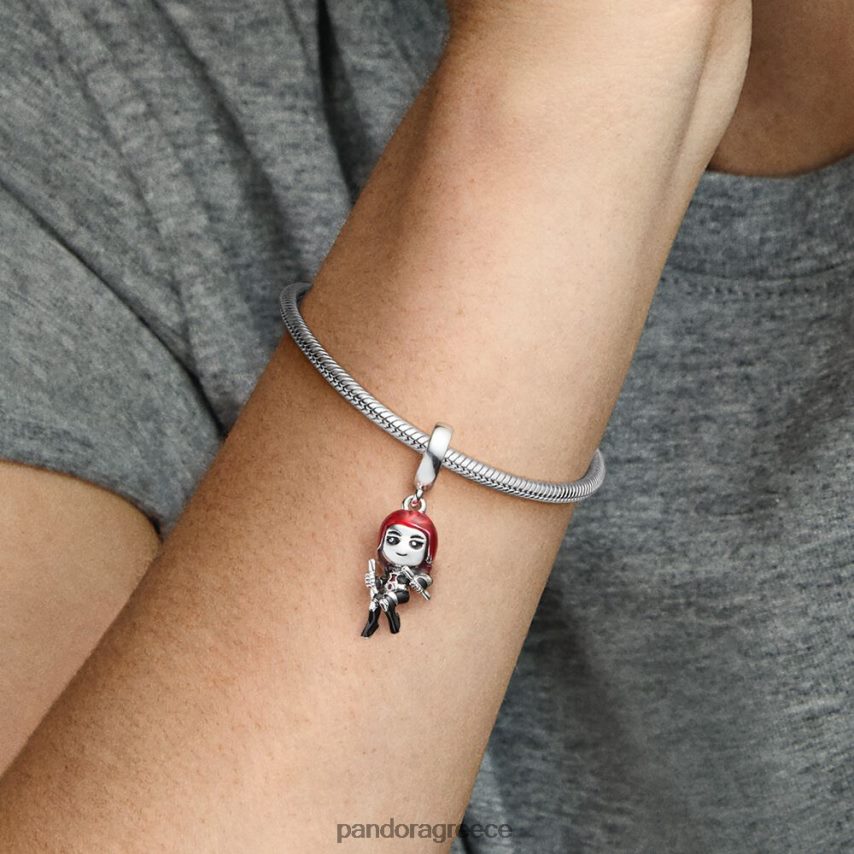 ασημί/μαύρο αξεσουάρ Pandora θαυμάστε τους εκδικητές χήρα κουνιέμαι γοητεία 4JZJZH303