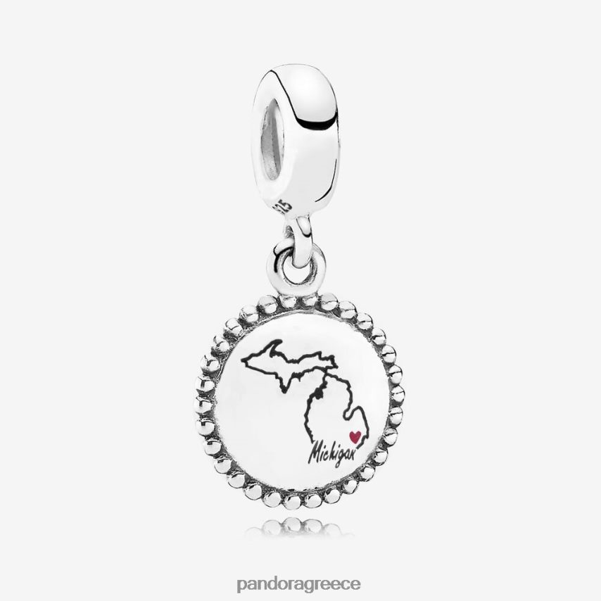 ασήμι στερλίνα αξεσουάρ Pandora Μίσιγκαν γοητεία καρδιάς 4JZJZH310