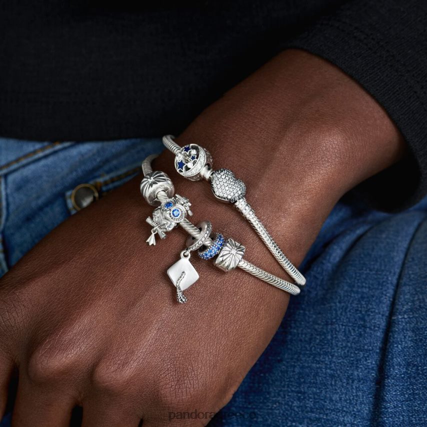 ασήμι στερλίνα αξεσουάρ Pandora αποφοίτηση καπέλο κουνιέμαι γούρι 4JZJZH65