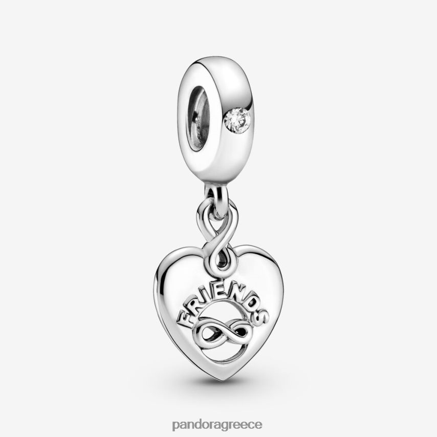 ασήμι στερλίνα αξεσουάρ Pandora φίλοι για πάντα γούρι καρδιάς 4JZJZH73