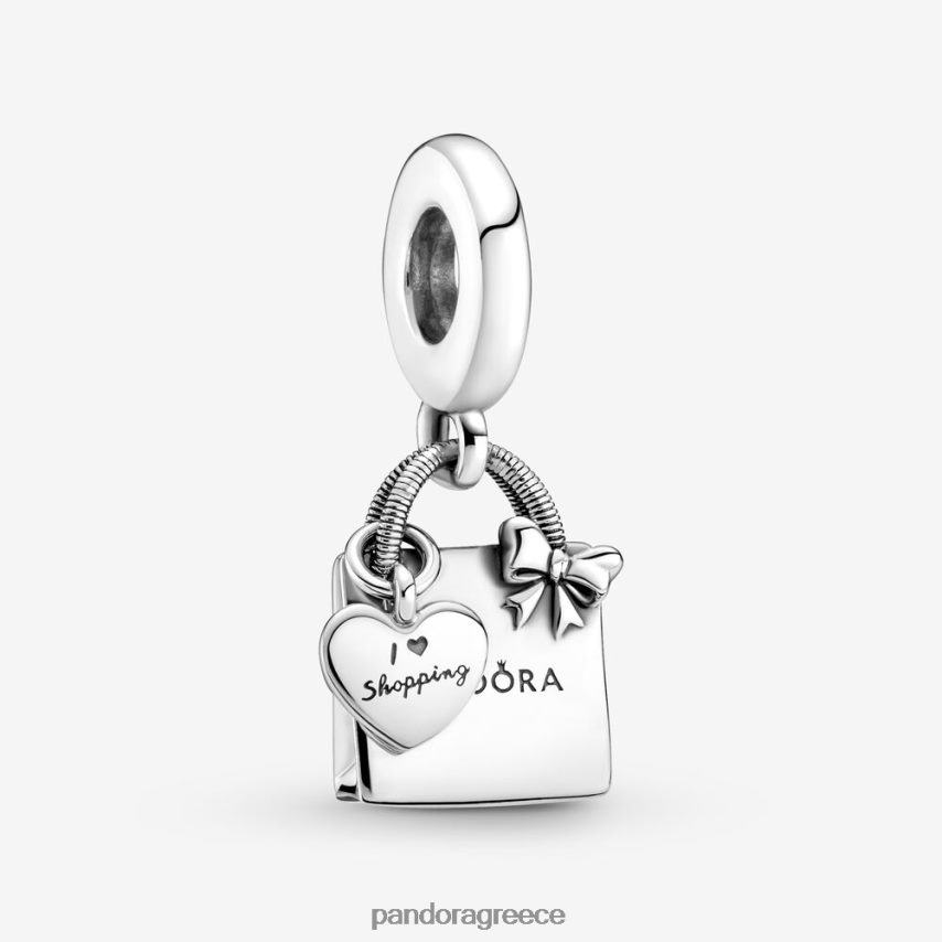 ασήμι στερλίνα αξεσουάρ Pandora γούρι κρέμεται τσάντα για ψώνια 4JZJZH81