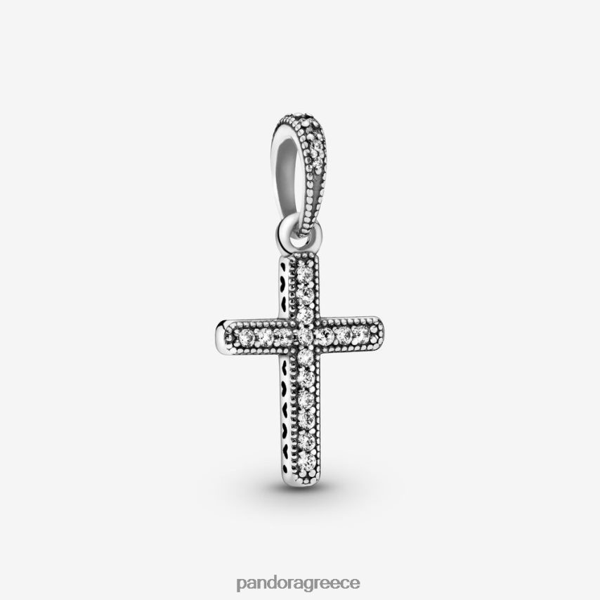 ασήμι στερλίνα αξεσουάρ Pandora αστραφτερό κρεμαστό σταυρό 4JZJZH810