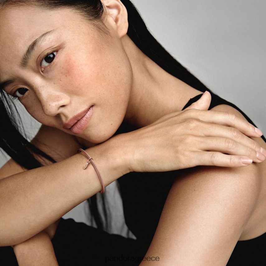 ροζ επιχρυσωμένο αξεσουάρ Pandora γράμμα ι σενάριο αλφάβητο κουνιέμαι γούρι 4JZJZH205