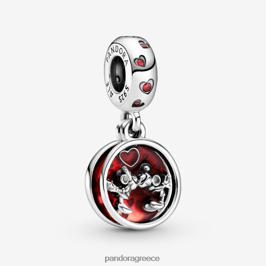ασήμι στερλίνα αξεσουάρ Pandora Disney mickey mouse & minnie mouse αγαπούν και τα φιλιά κρέμονται γοητεία 4JZJZH184