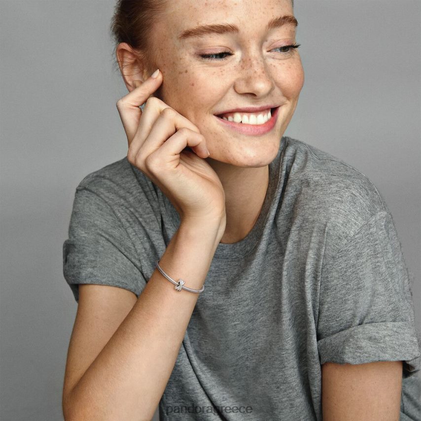 ασήμι στερλίνα αξεσουάρ Pandora αστραφτερές και γυαλισμένες γραμμές διαχωριστικό γούρι 4JZJZH319