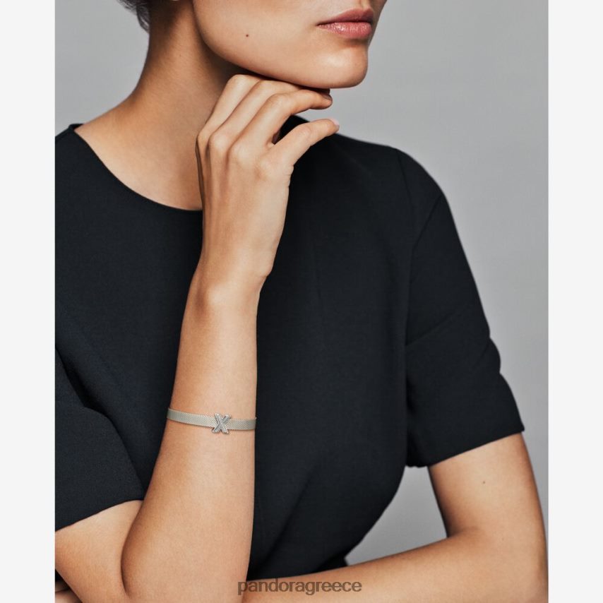 ασήμι στερλίνα αξεσουάρ Pandora αντανακλάσεις γράμμα x κλιπ γούρι 4JZJZH41