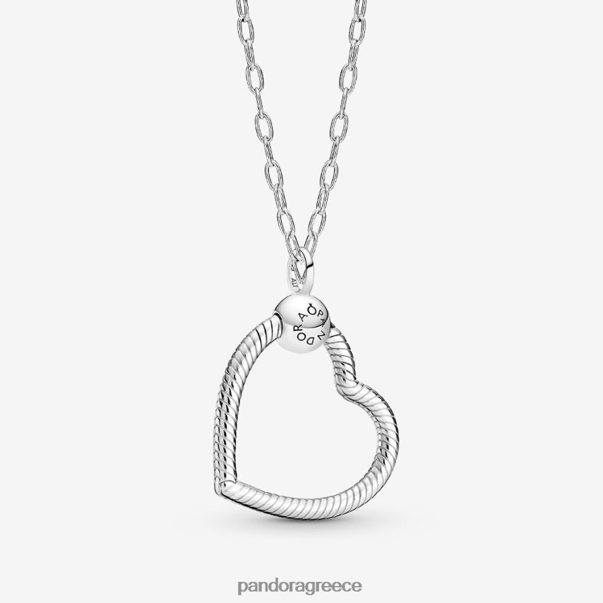 ασήμι στερλίνα αξεσουάρ Pandora Σετ κολιέ με μενταγιόν & κρίκο με αλυσίδα 4JZJZH707