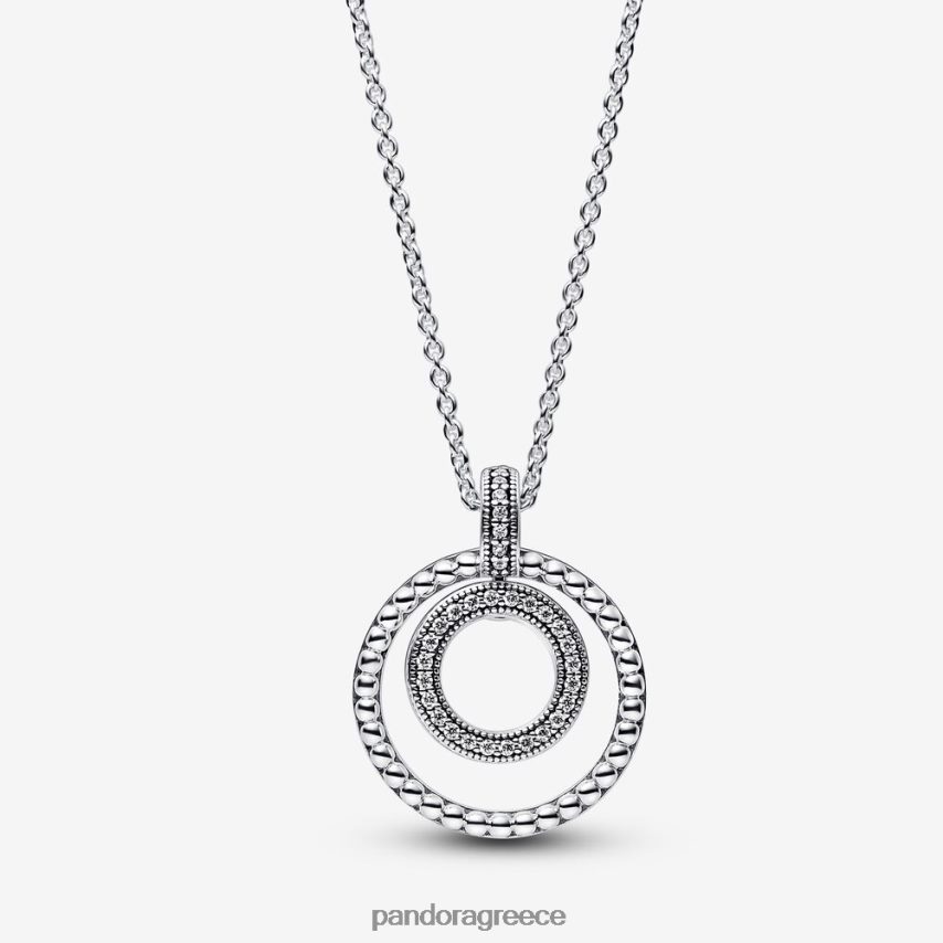 ασήμι στερλίνα αξεσουάρ Pandora πλατό & χάντρες με υπογραφή κρεμαστό και κολιέ 4JZJZH793