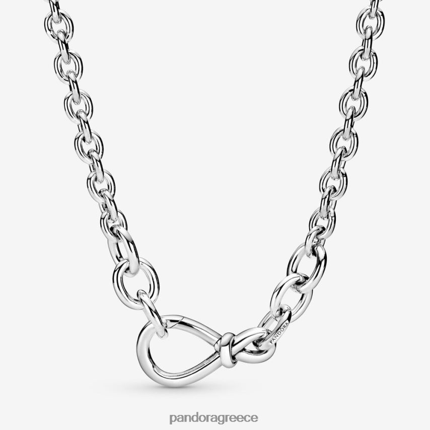 ασήμι στερλίνα αξεσουάρ Pandora κολιέ με αλυσίδα με κόμπο άπειρο 4JZJZH806