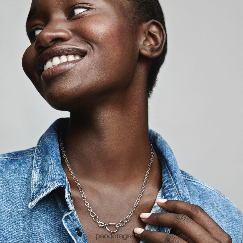 ασήμι στερλίνα αξεσουάρ Pandora κολιέ με αλυσίδα με κόμπο άπειρο 4JZJZH806