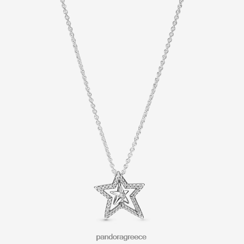 ασήμι στερλίνα αξεσουάρ Pandora κολιέ ασύμμετρο star collier 4JZJZH767