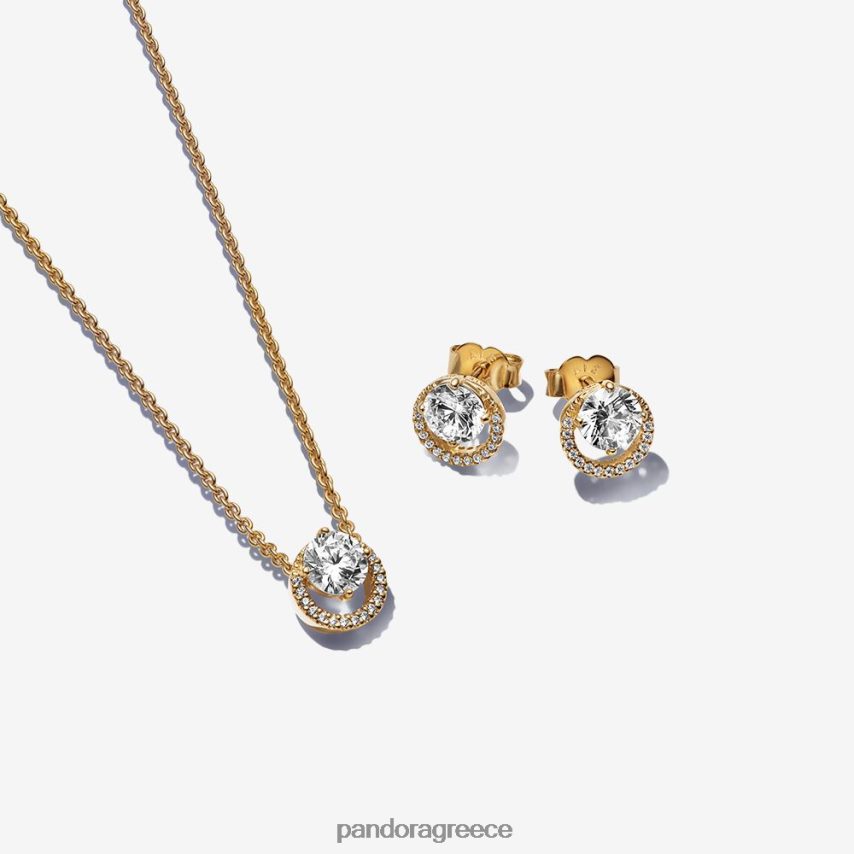 τυπικό χρώμα αξεσουάρ Pandora Αφρώδη στρογγυλό σετ κοσμημάτων φωτοστέφανου 4JZJZH802