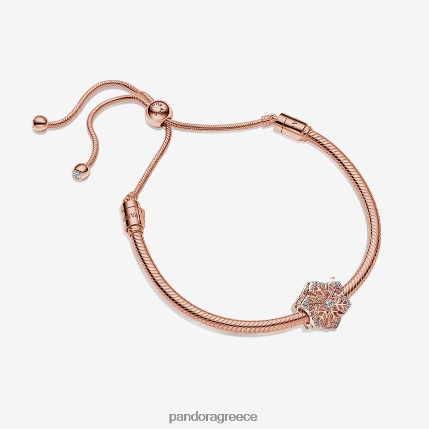 τυπικό χρώμα αξεσουάρ Pandora εορταστικό σετ δώρου βραχιόλι νιφάδα χιονιού 4JZJZH430