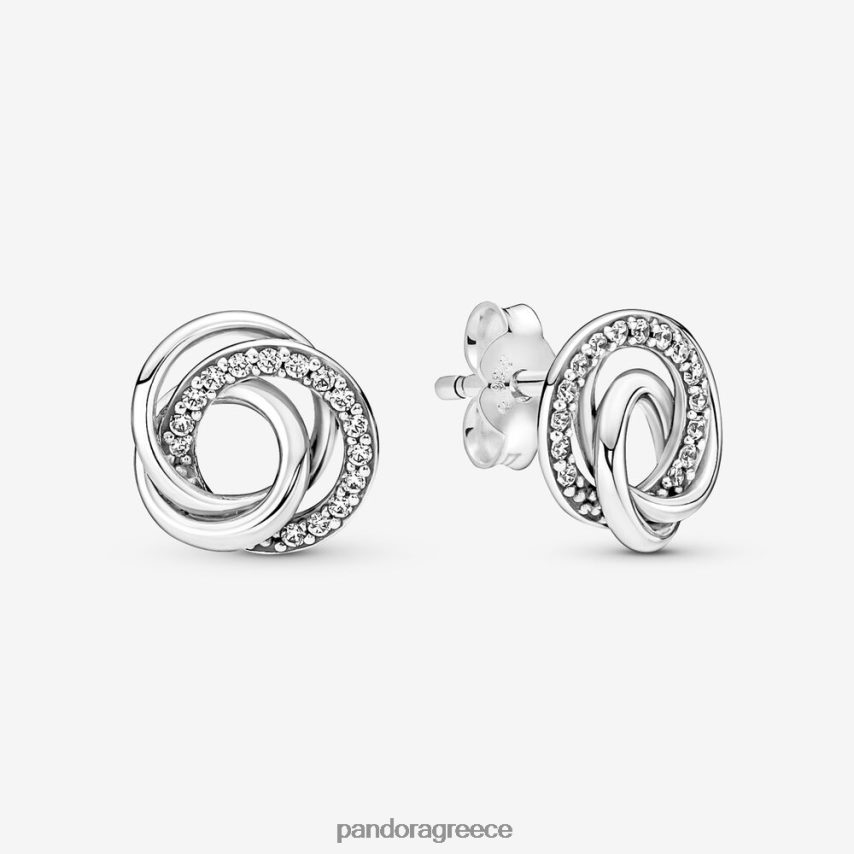ασήμι στερλίνα αξεσουάρ Pandora οικογενειακά πάντα περικυκλωμένα σκουλαρίκια 4JZJZH906
