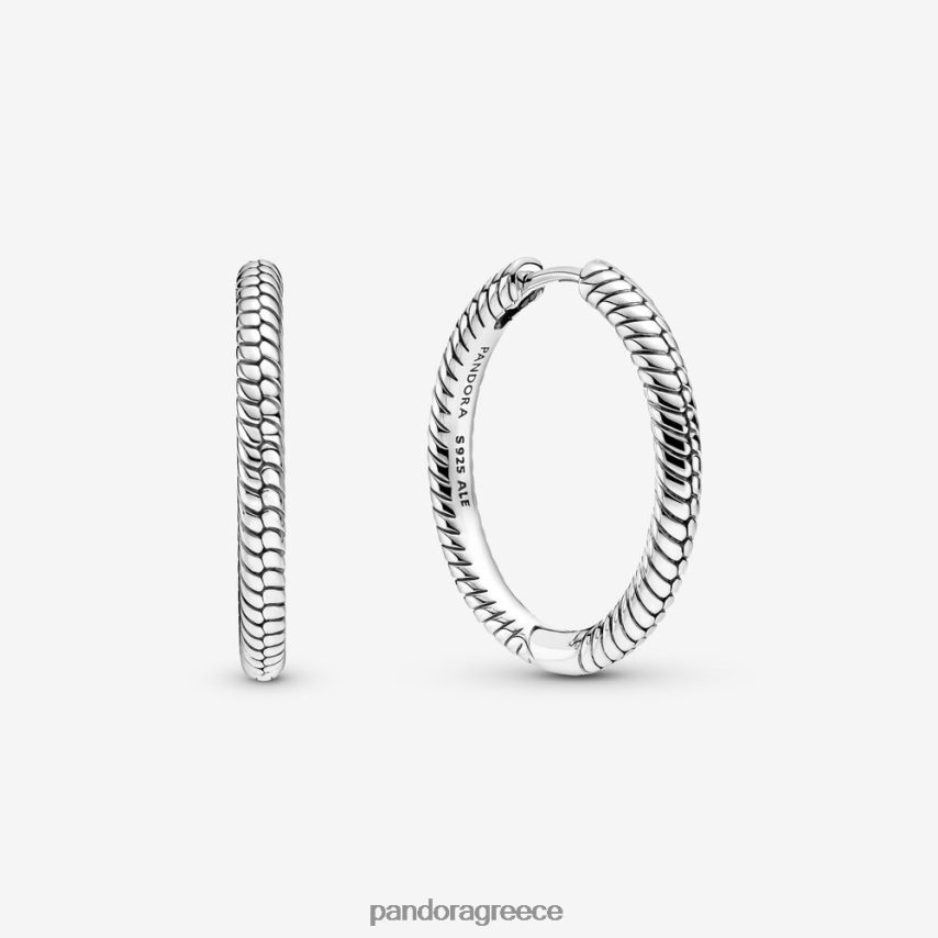 ασήμι στερλίνα αξεσουάρ Pandora στιγμιότυπα γούρι κρίκοι σκουλαρίκια 4JZJZH836