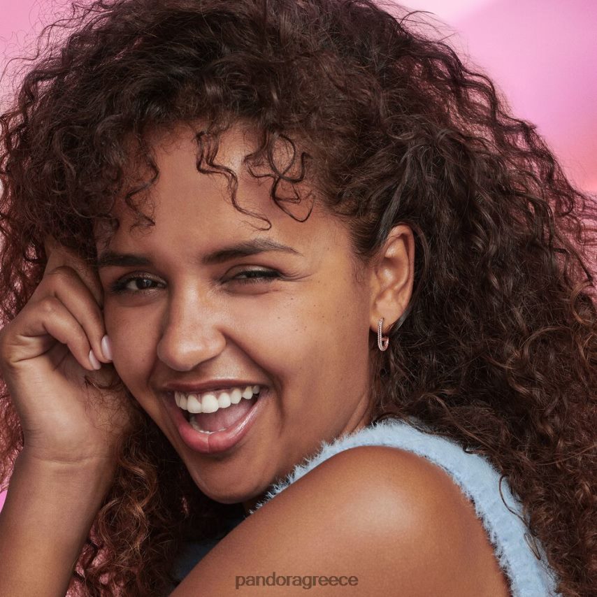 ροζ επιχρυσωμένο αξεσουάρ Pandora με στρώνω σκουλαρίκι συνδέσμου 4JZJZH842