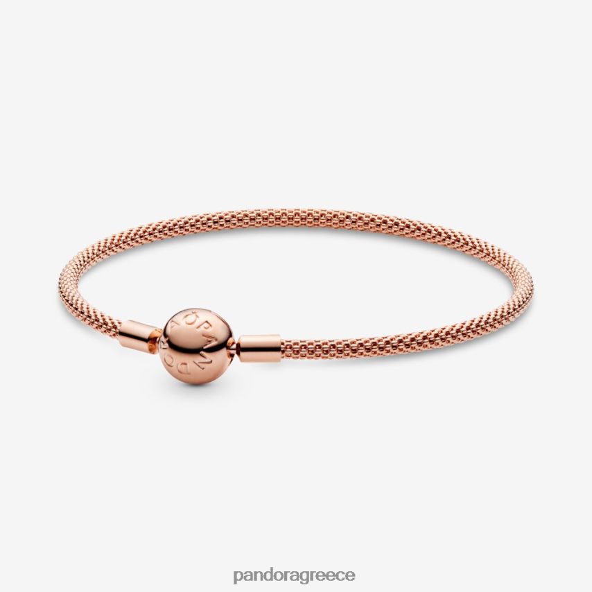 ροζ επιχρυσωμένο αξεσουάρ Pandora βραχιόλι από διχτυωτό στιγμιότυπο 4JZJZH378