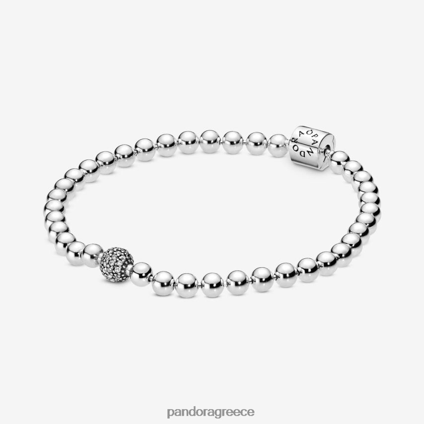 ασήμι στερλίνα αξεσουάρ Pandora χάντρες & βραχιόλι πλακόστρωτο 4JZJZH447