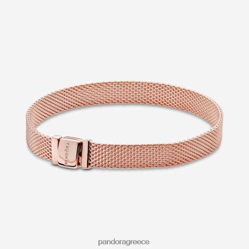 ροζ επιχρυσωμένο αξεσουάρ Pandora διχτυωτό βραχιόλι reflexions 4JZJZH385