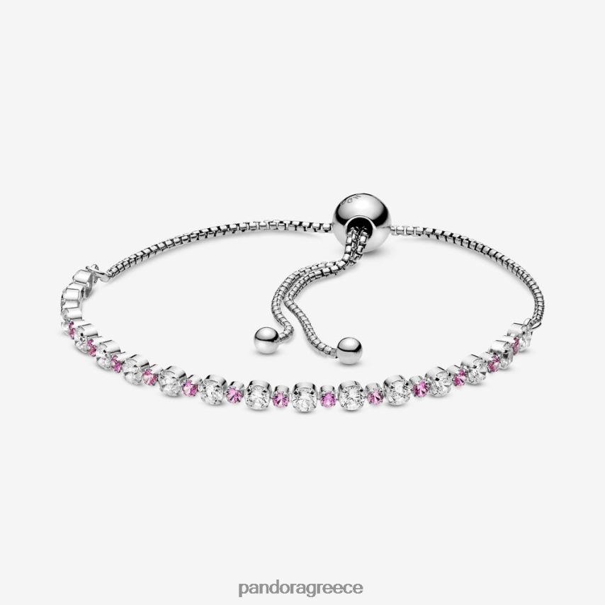 ασήμι στερλίνα αξεσουάρ Pandora Βραχιόλι με ροζ και διαυγή λάμψη 4JZJZH465